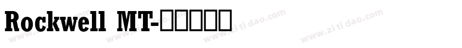 Rockwell MT字体转换